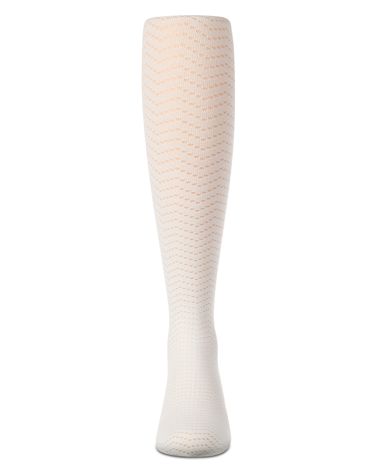 Girls Opaque Open-Work Wavy-Patterned Fashion Tights