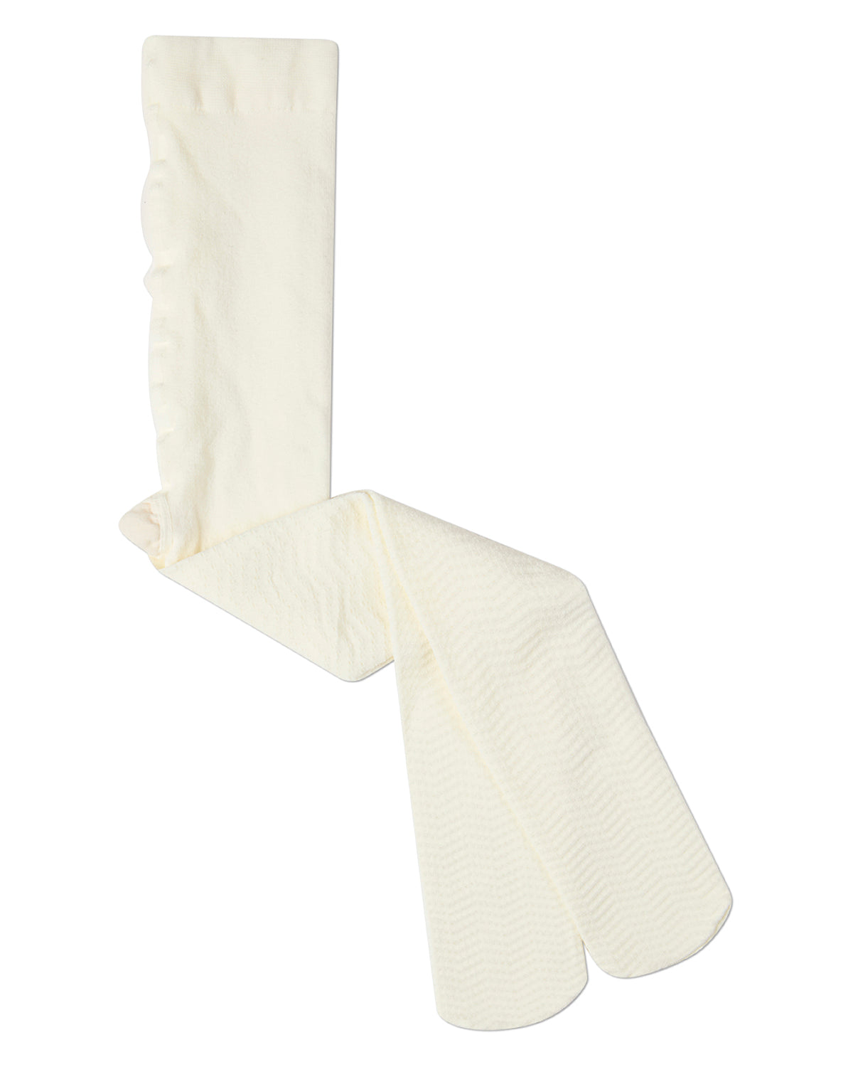 Girls Opaque Open-Work Wavy-Patterned Fashion Tights