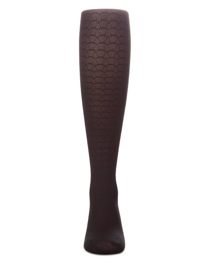 Girls Micro-Mesh Half-Moon Textured Fashion Tights