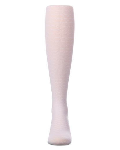 Girls Micro-Mesh Half-Moon Textured Fashion Tights