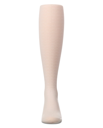 Girls Micro-Mesh Half-Moon Textured Fashion Tights