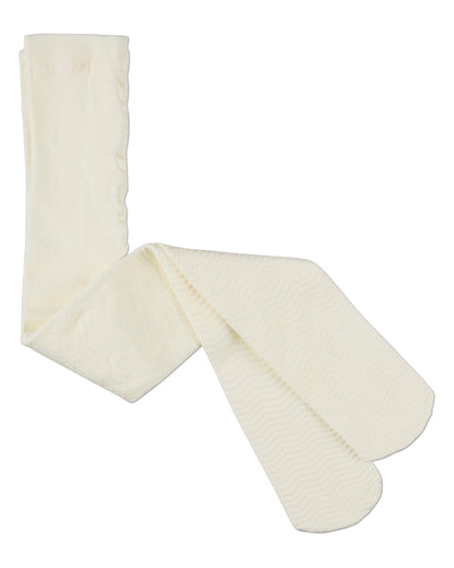 Girls Micro-Mesh Half-Moon Textured Fashion Tights