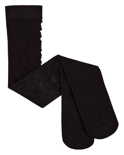 Girls Honeycomb-Pattern Drop-Stitch Lightweight Fashion Tights