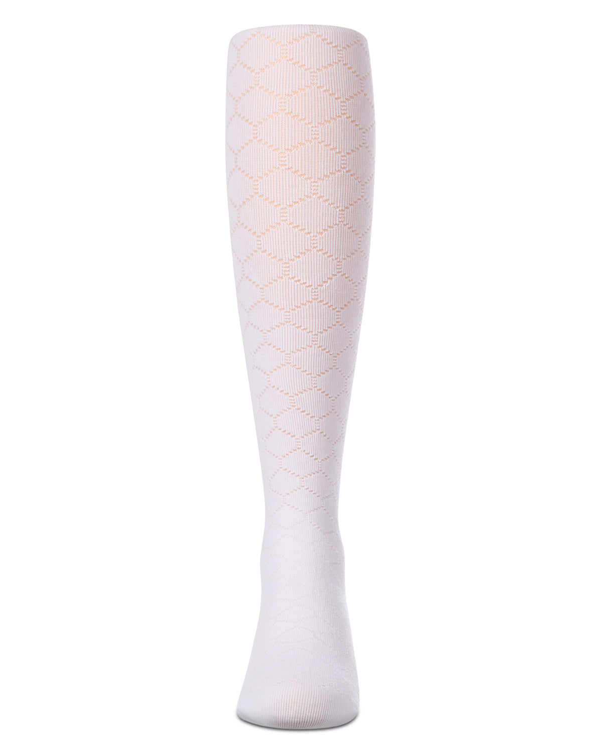 Girls Honeycomb-Pattern Drop-Stitch Lightweight Fashion Tights