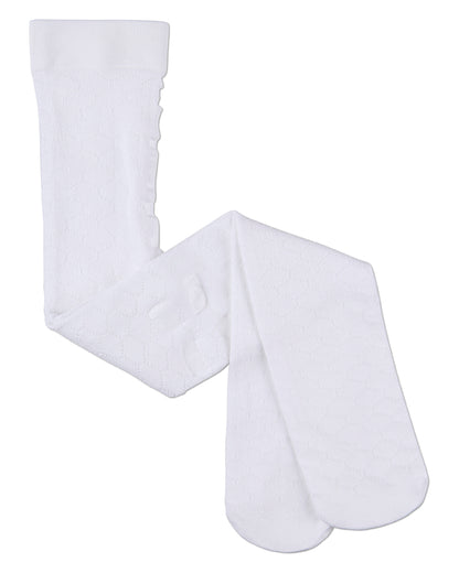 Girls Honeycomb-Pattern Drop-Stitch Lightweight Fashion Tights