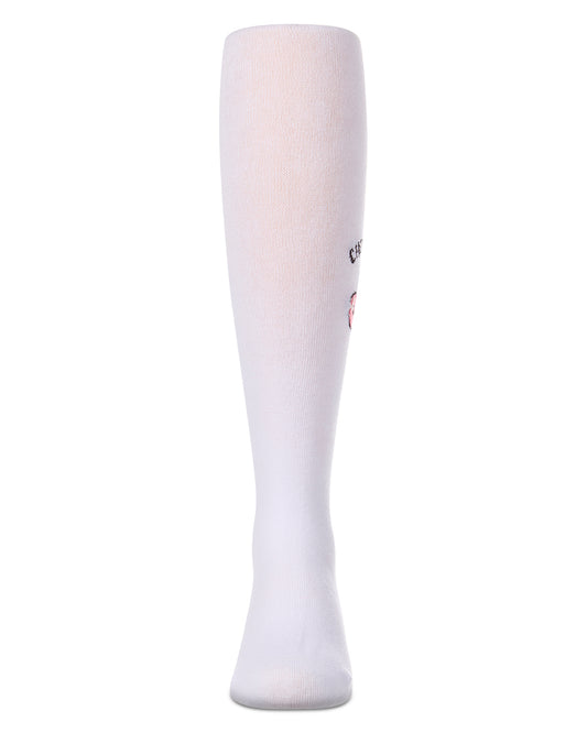 Girls "Cherrific" Cotton-Rich Mini-Ribbed Fashion Sweater Tights