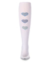 Girls "Triple Heart" Cotton-Rich Mini-Ribbed Fashion Sweater Tights