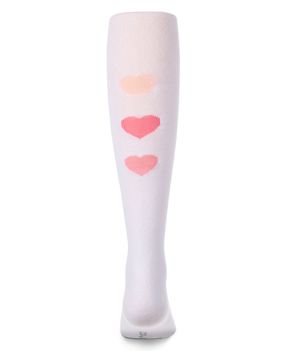 Girls "Triple Heart" Cotton-Rich Mini-Ribbed Fashion Sweater Tights