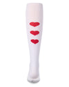 Girls "Triple Heart" Cotton-Rich Mini-Ribbed Fashion Sweater Tights