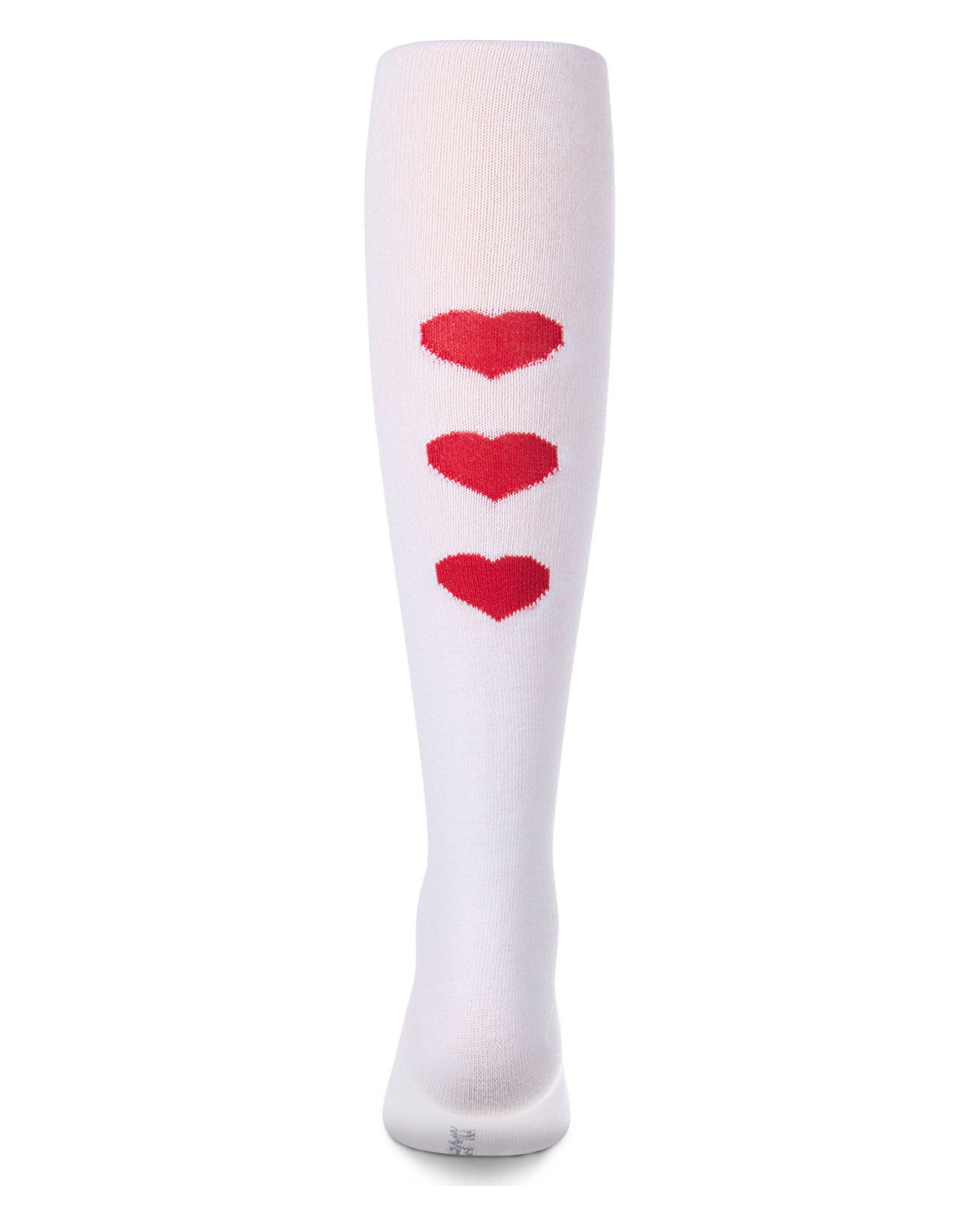 Girls "Triple Heart" Cotton-Rich Mini-Ribbed Fashion Sweater Tights