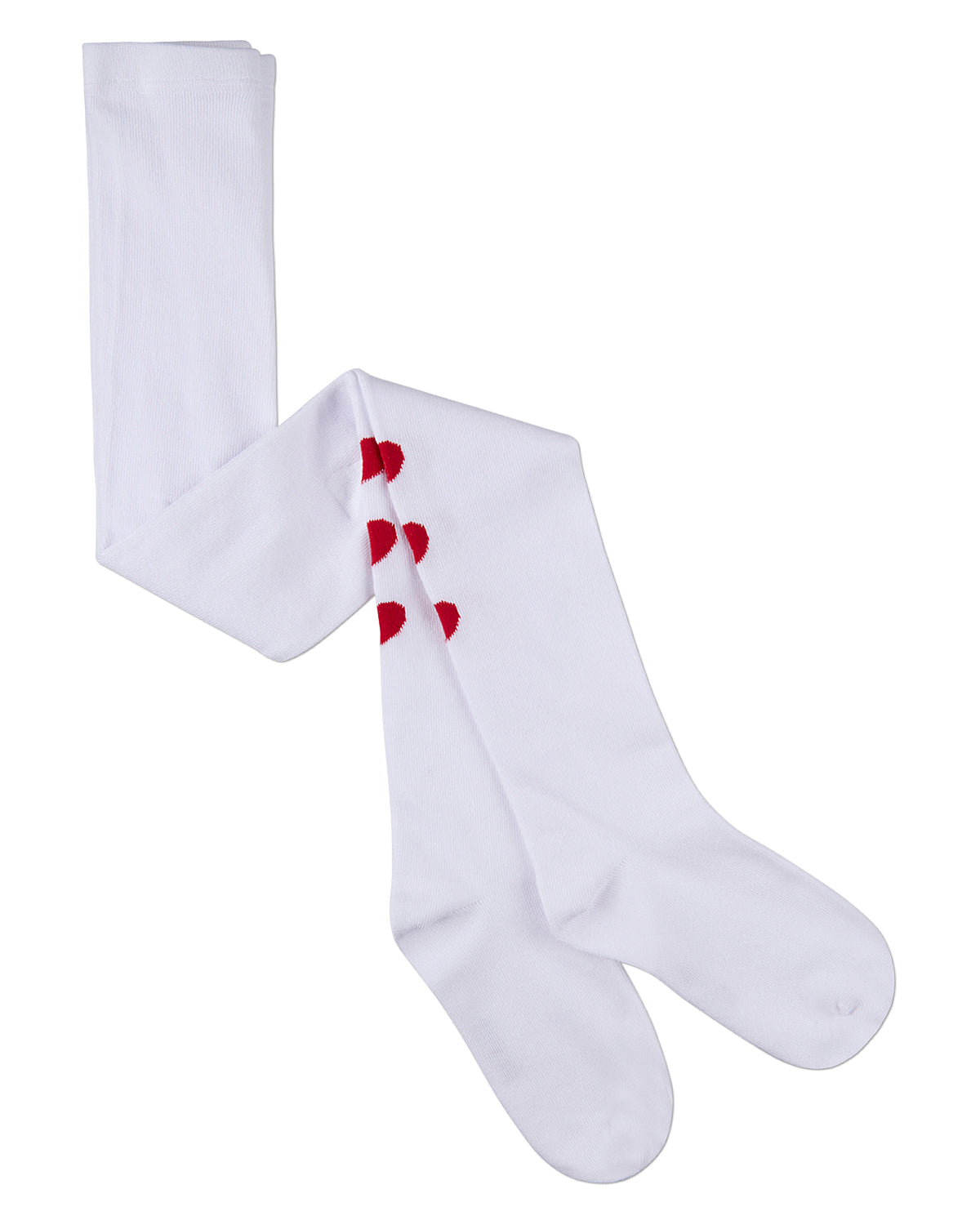 Girls "Triple Heart" Cotton-Rich Mini-Ribbed Fashion Sweater Tights