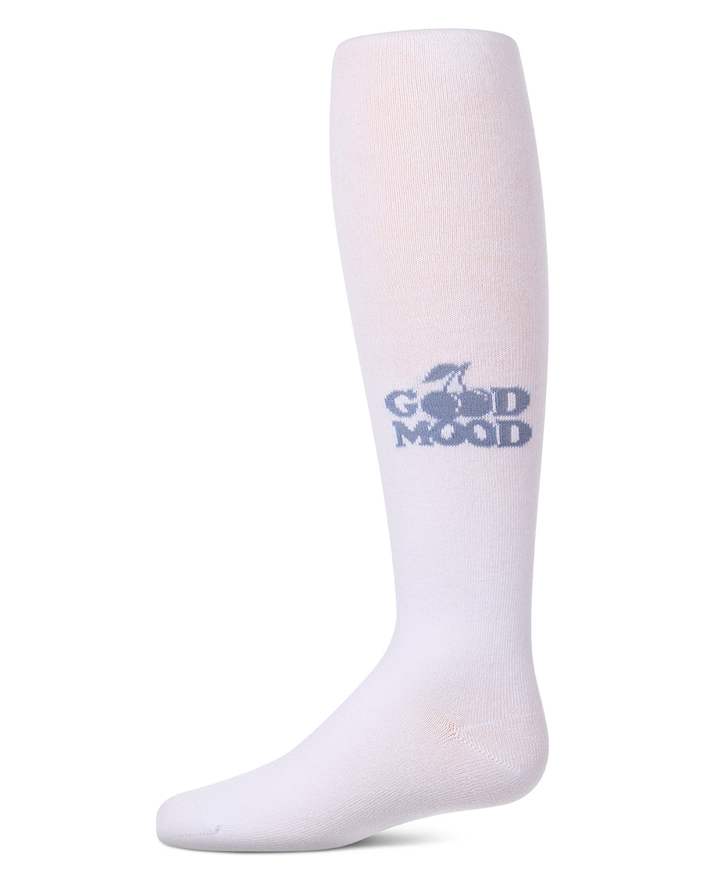 Girls "Good Mood" Opaque Mini-Ribbed Cotton-Rich Sweater Tights