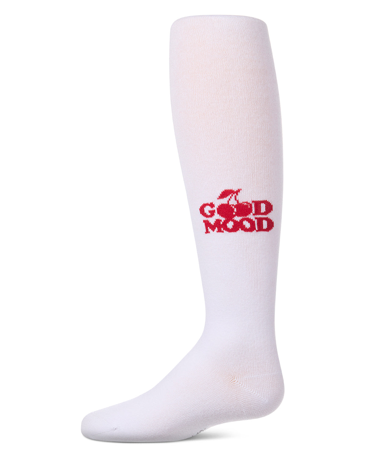 Girls "Good Mood" Opaque Mini-Ribbed Cotton-Rich Sweater Tights