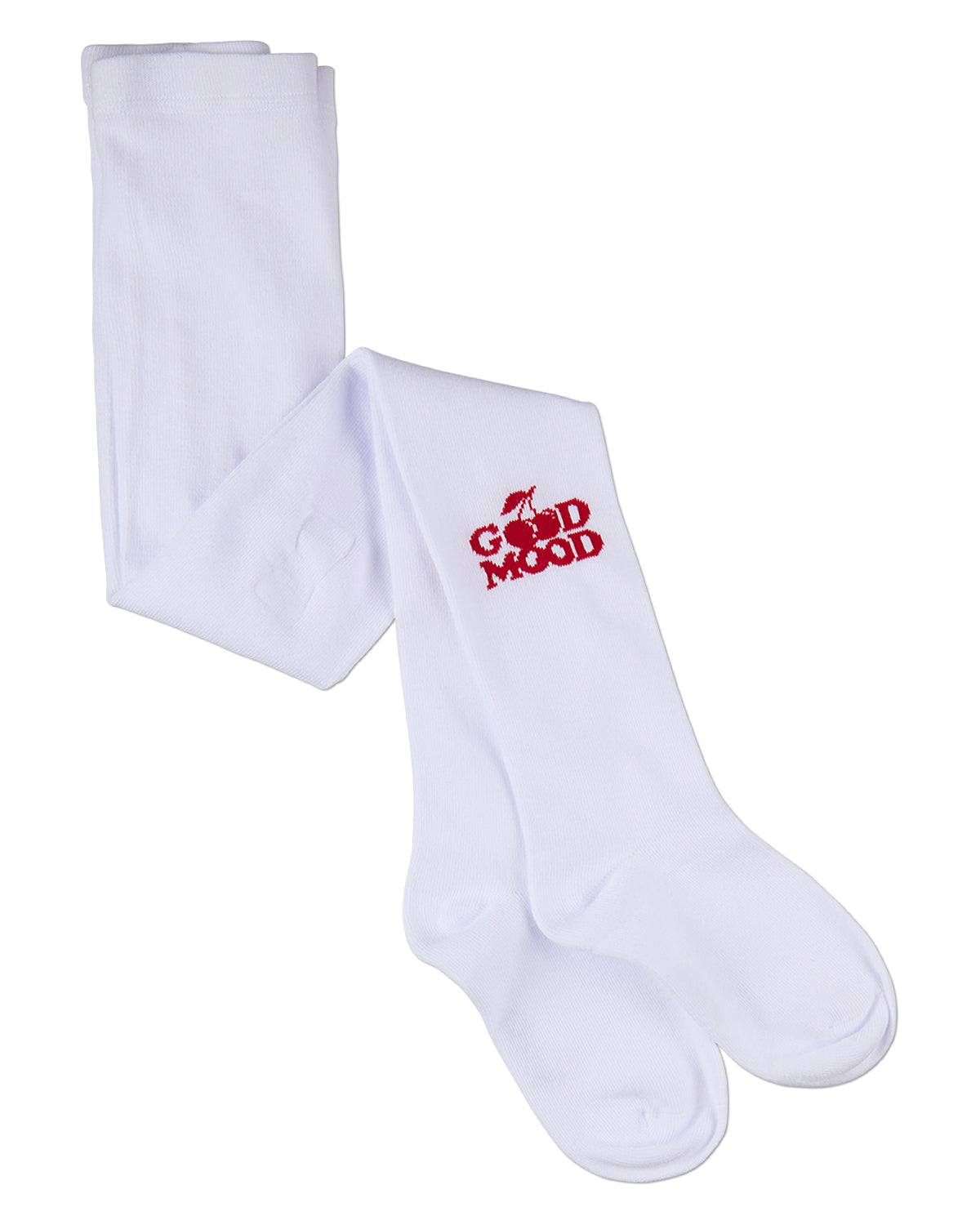 Girls "Good Mood" Opaque Mini-Ribbed Cotton-Rich Sweater Tights