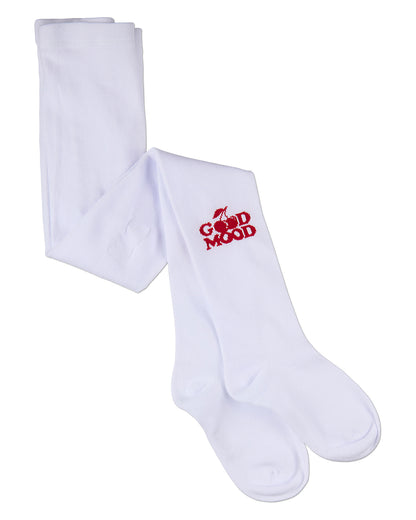 Girls "Good Mood" Opaque Mini-Ribbed Cotton-Rich Sweater Tights