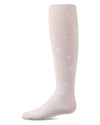 Girls "Clustered Hearts" Flocked Opaque Fine-Gauge Fashion Tights