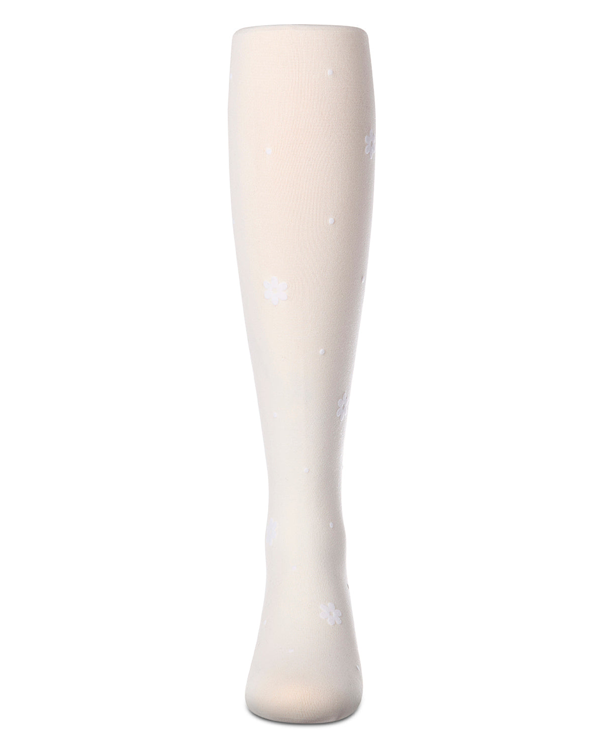 Girls "Dotted Bloom" Flocked Opaque Fashion Tights
