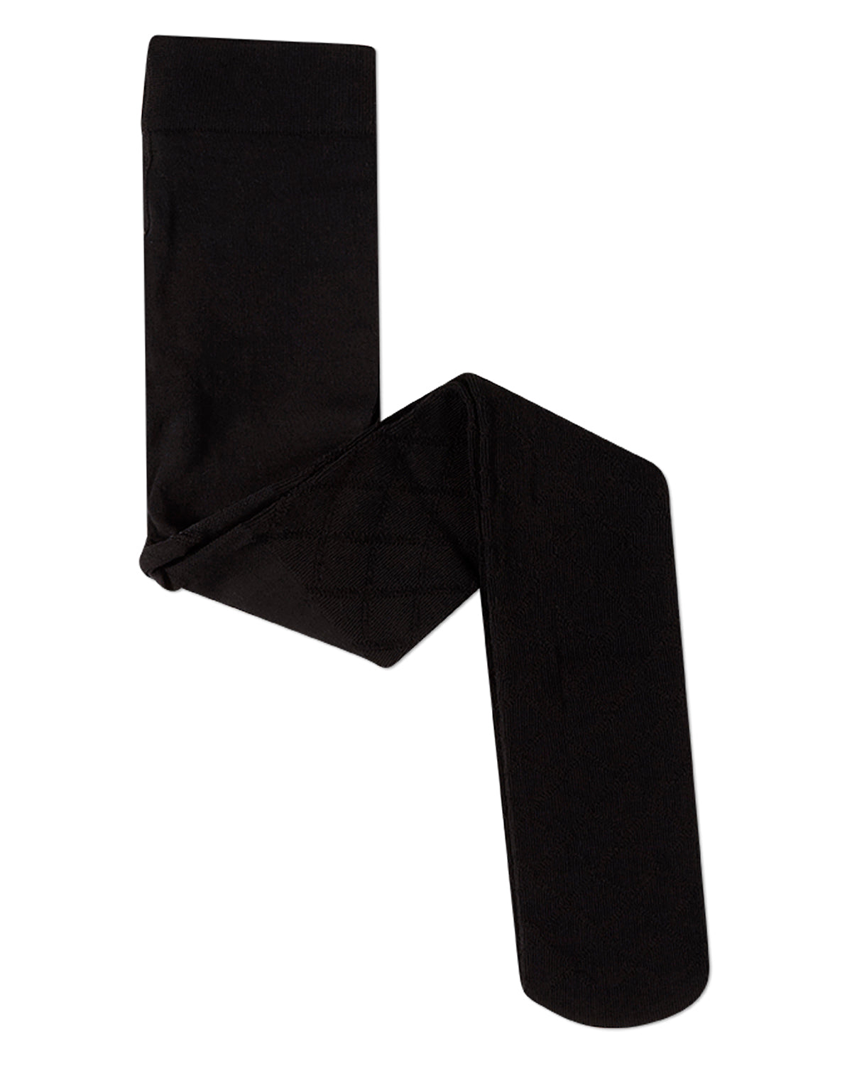 Girls Drop-Stitch Diamond-Pattern Cotton-Rich Mini-Ribbed Tights