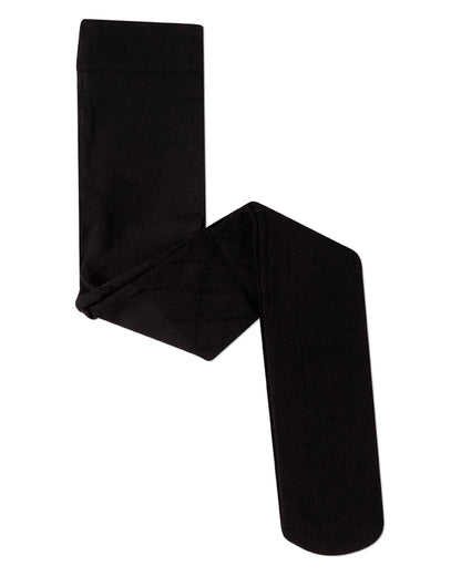 Girls Drop-Stitch Diamond-Pattern Cotton-Rich Mini-Ribbed Tights