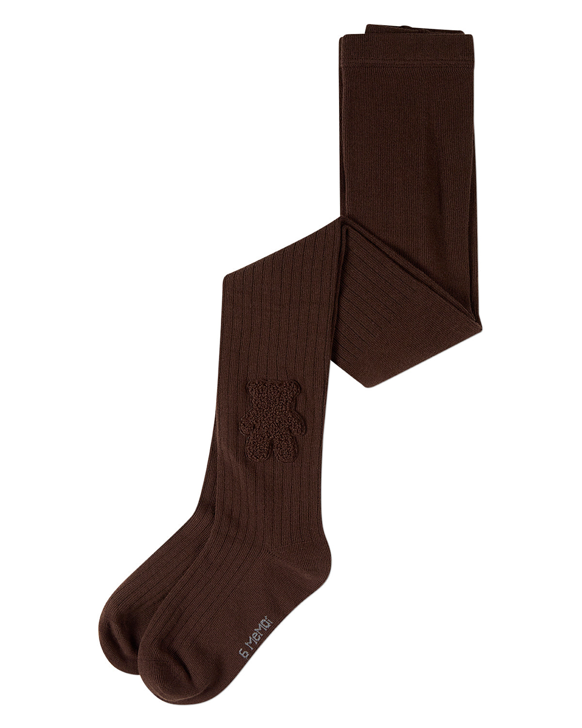 Girls "Cozy Cub" Ribbed Cotton-Rich Applique-Trimmed Sweater Tights
