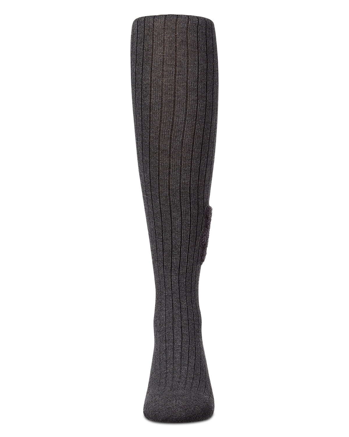 Girls "Cozy Cub" Ribbed Cotton-Rich Applique-Trimmed Sweater Tights