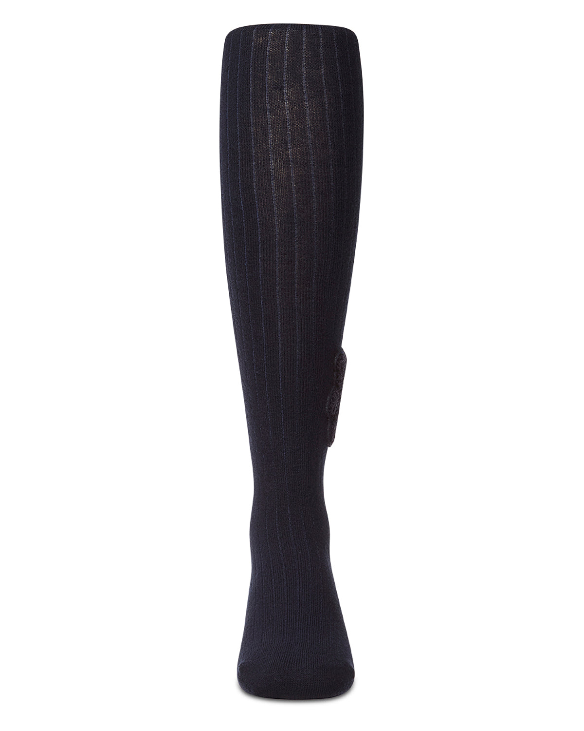 Girls "Cozy Cub" Ribbed Cotton-Rich Applique-Trimmed Sweater Tights