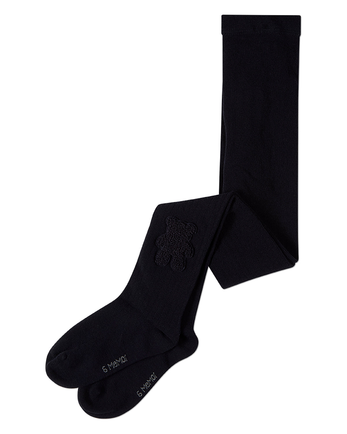 Girls "Cozy Cub" Ribbed Cotton-Rich Applique-Trimmed Sweater Tights