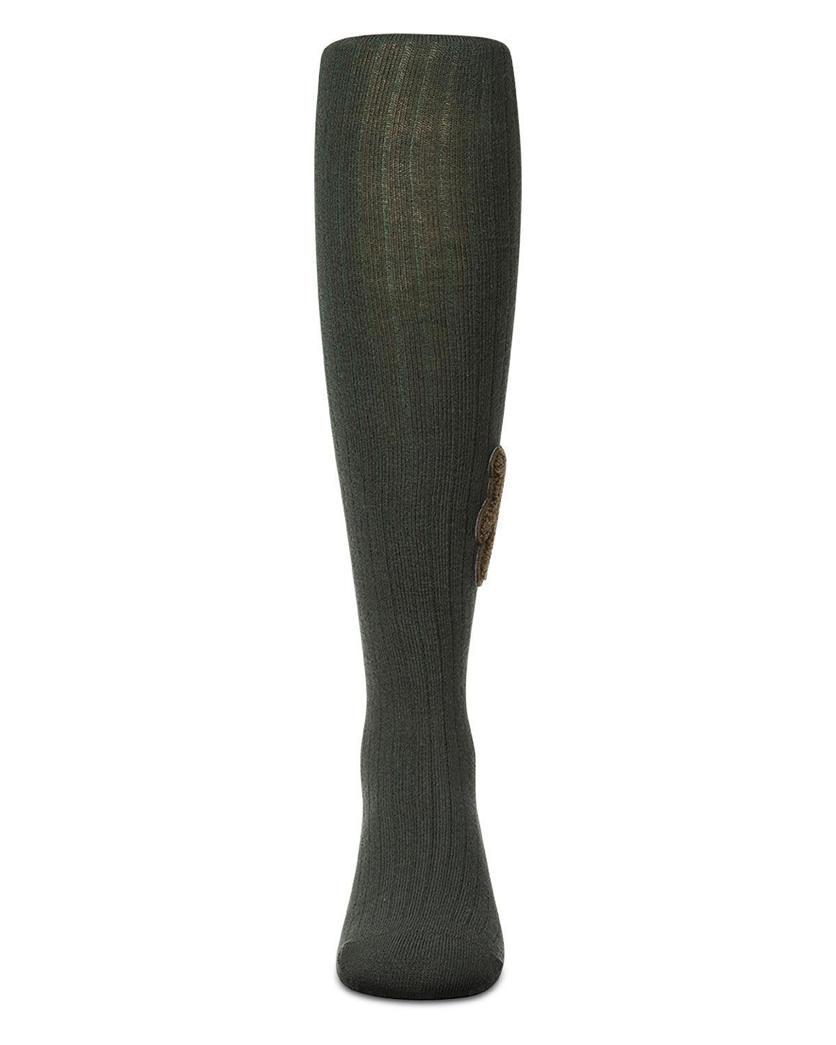 Girls "Cozy Cub" Ribbed Cotton-Rich Applique-Trimmed Sweater Tights