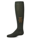 Girls "Cozy Cub" Ribbed Cotton-Rich Applique-Trimmed Sweater Tights