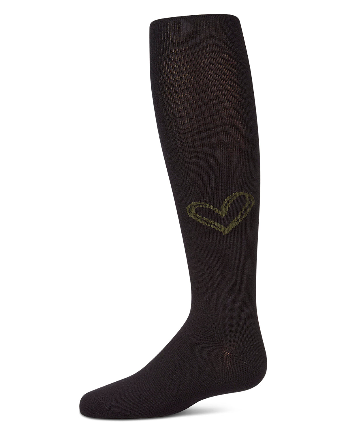 Girls "Heart Pop" Cotton-Rich Fine-Gauge Micro-Rib Sweater Tights