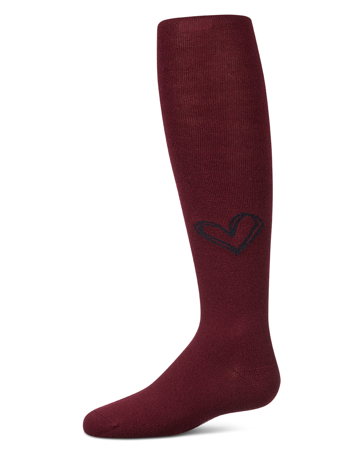 Girls "Heart Pop" Cotton-Rich Fine-Gauge Micro-Rib Sweater Tights