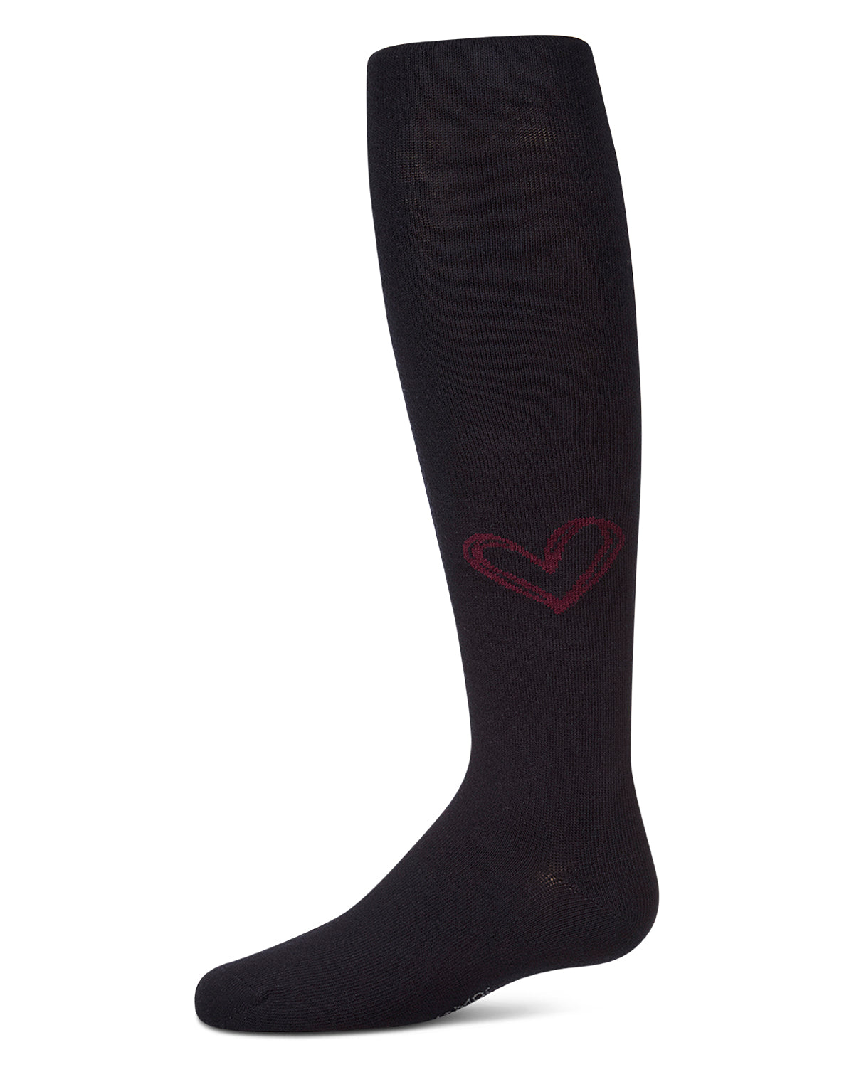 Girls "Heart Pop" Cotton-Rich Fine-Gauge Micro-Rib Sweater Tights
