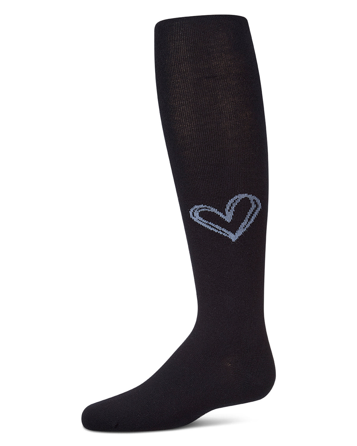 Girls "Heart Pop" Cotton-Rich Fine-Gauge Micro-Rib Sweater Tights