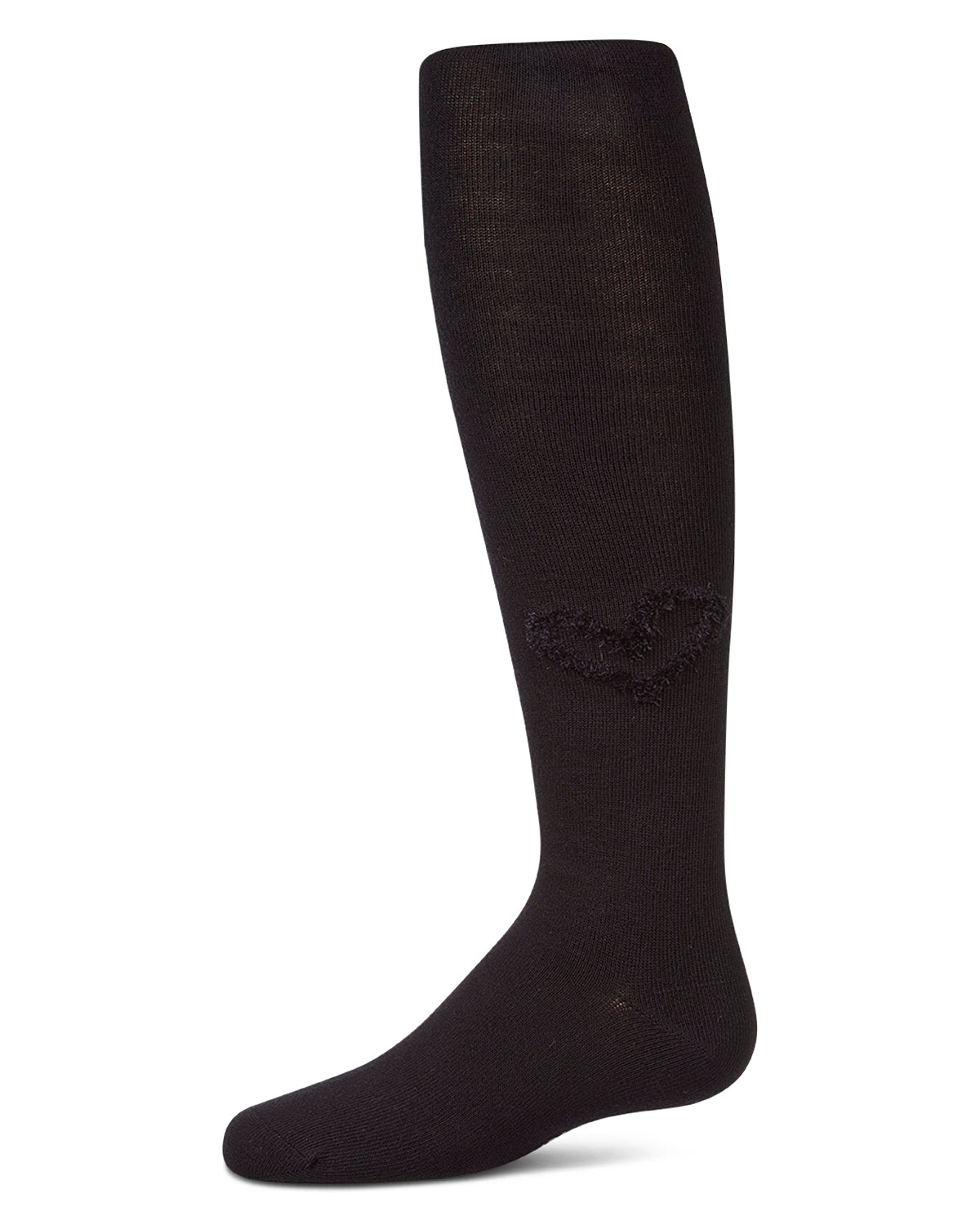 Girls "Cozy Heart" Cotton-Rich Fine-Gauge Micro-Rib Sweater Tights