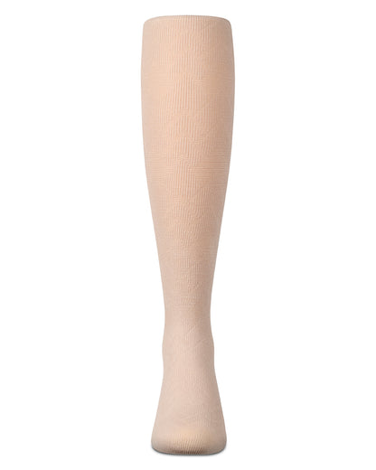 Girls Arrow-Patterned Cotton-Rich Lightweight Sweater Tights