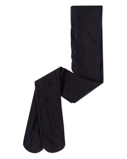 Girls Arrow-Patterned Cotton-Rich Lightweight Sweater Tights