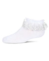 Girls' Step and Shimmer Ruffle Anklet Socks