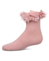 Girls' Floral Halo Cotton Anklet Socks : Color: Blush Pink