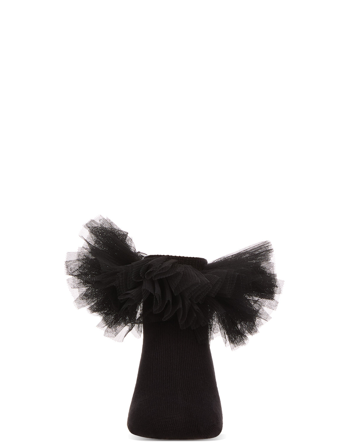 Girls' Oversized Tutu Ballerina Anklet Socks : Color: Black
