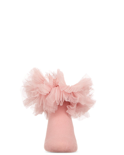 Girls' Oversized Tutu Ballerina Anklet Socks