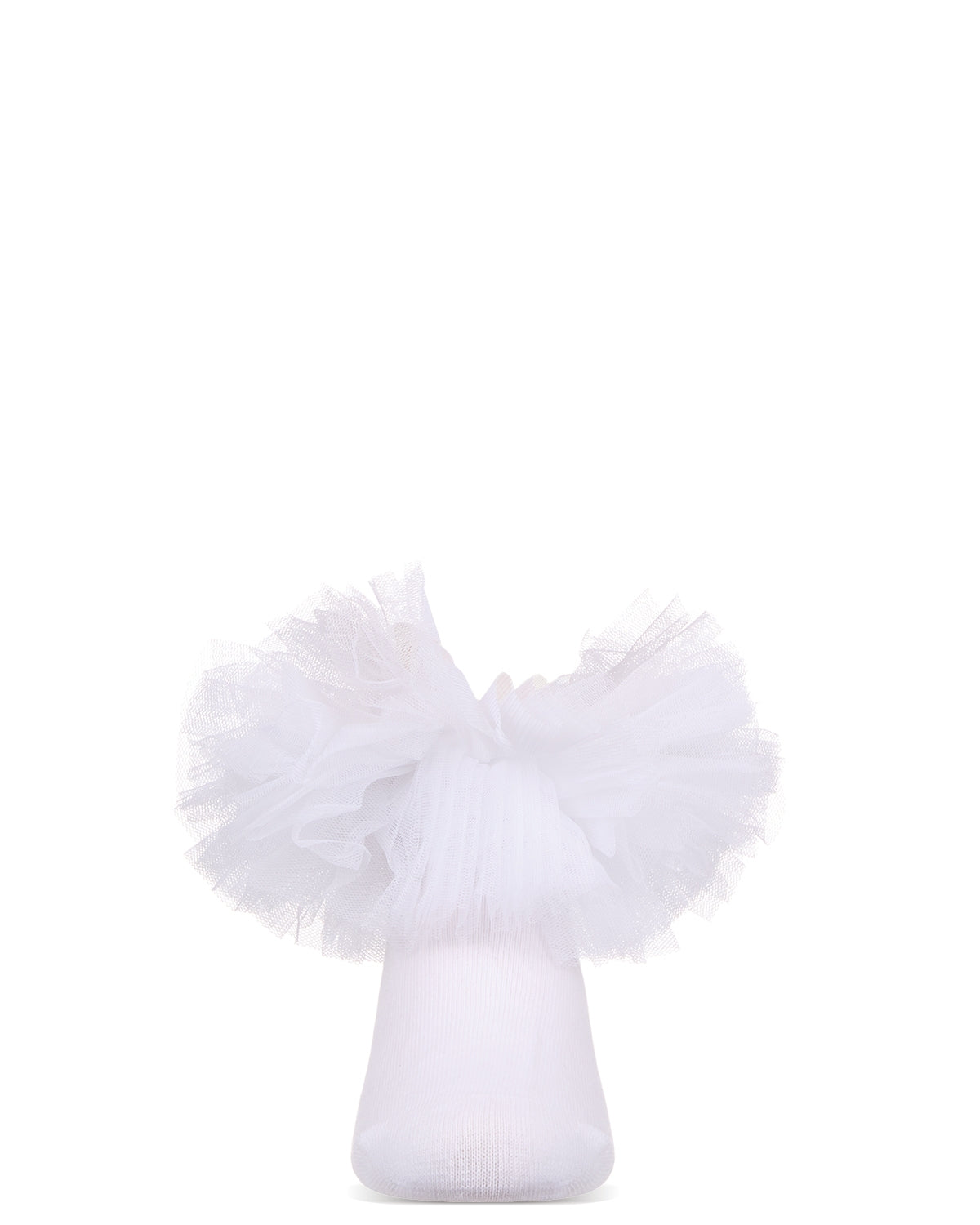 Girls' Oversized Tutu Ballerina Anklet Socks : Color: White