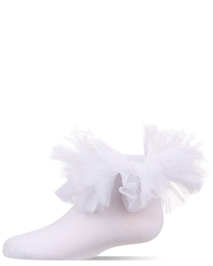 Girls' Oversized Tutu Ballerina Anklet Socks