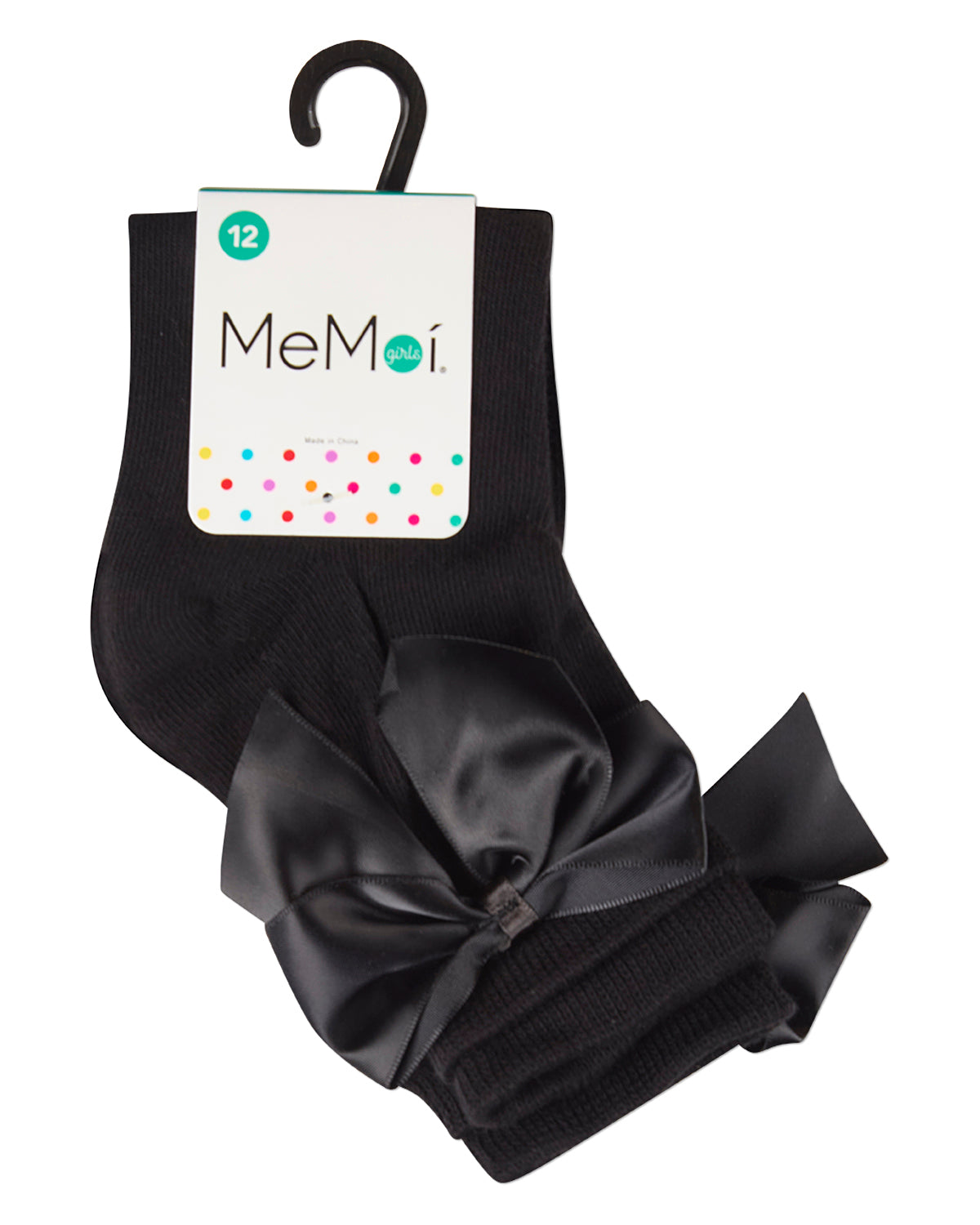 Girls' Silky Side Bow Anklet Socks