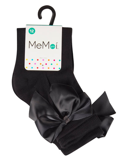 Girls' Silky Side Bow Anklet Socks