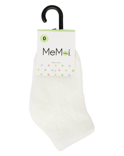 Girls Pelerine Cotton Blend Anklet Socks : Color: Winter White