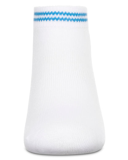 Girls' Ziggy Double Ring Cotton Blend Anklet Sock : Color: Blue