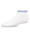 Girls' Ziggy Double Ring Cotton Blend Anklet Sock : Color: Denim