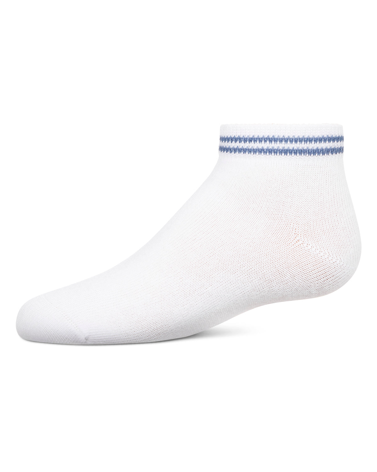 Girls' Ziggy Double Ring Cotton Blend Anklet Sock : Color: Denim