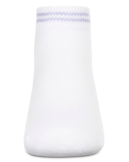 Girls' Ziggy Double Ring Cotton Blend Anklet Sock : Color: Lavender