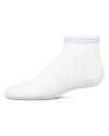 Girls' Ziggy Double Ring Cotton Blend Anklet Sock : Color: Lavender